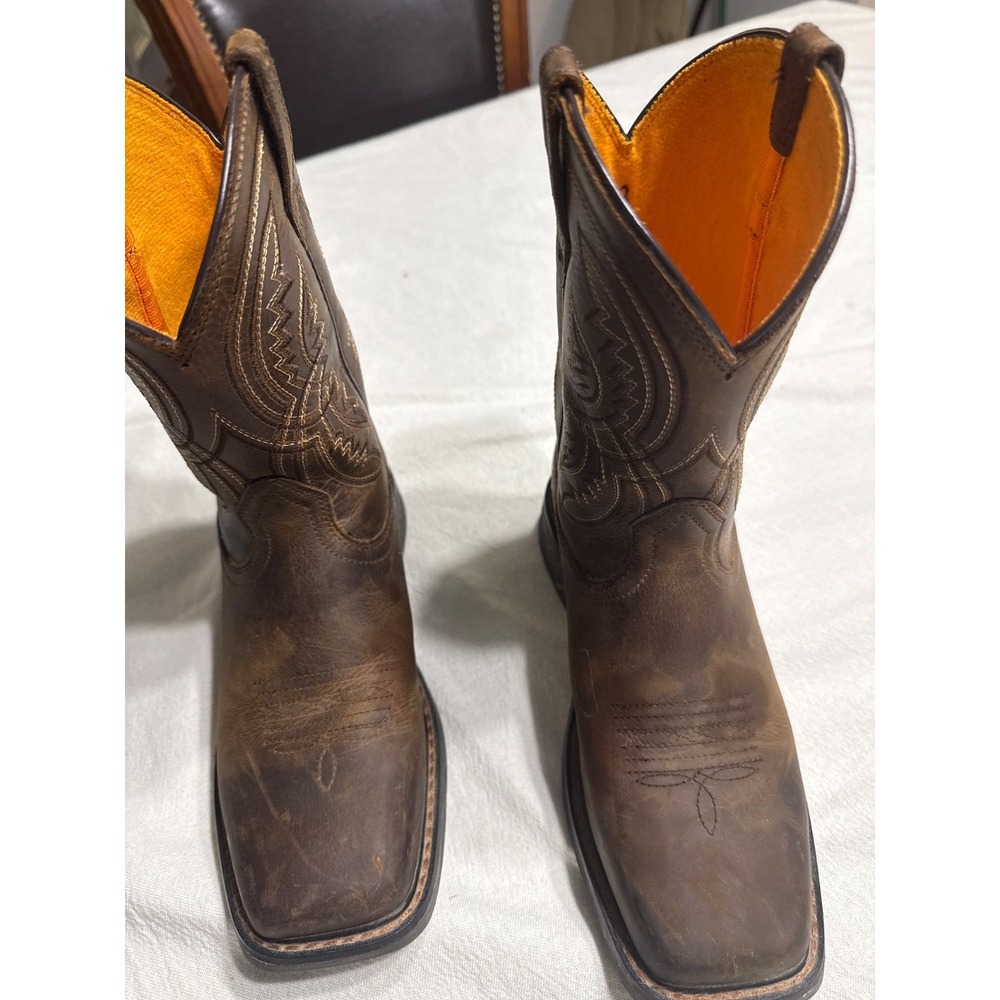 Ariat Kids Sport Western Boots Distressed Brown Leather Square Toe 10042412 US 3 - Picture 13 of 14